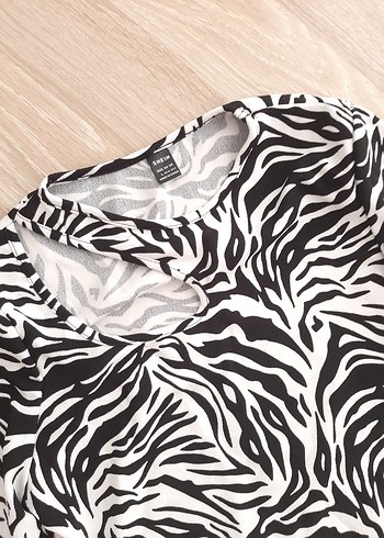 Sheinside Zebra Desenli Kadın Bluz