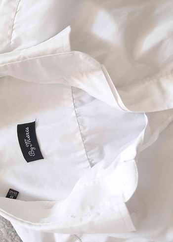 Düğmeli Beyaz Erkek Gömlek - Görsel 2