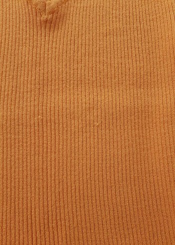 Renkli ve Turuncu V Yaka Kadın Süveter - Görsel 4