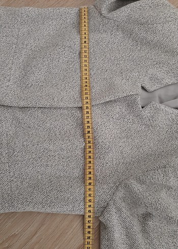 Gri Düğmeli Kadın Kaban - Görsel 5