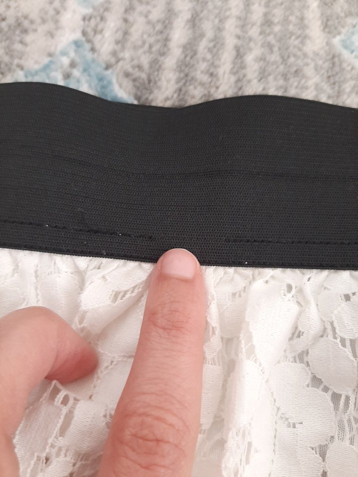 Dantel Detaylı Beyaz Mini Etek - Görsel 5