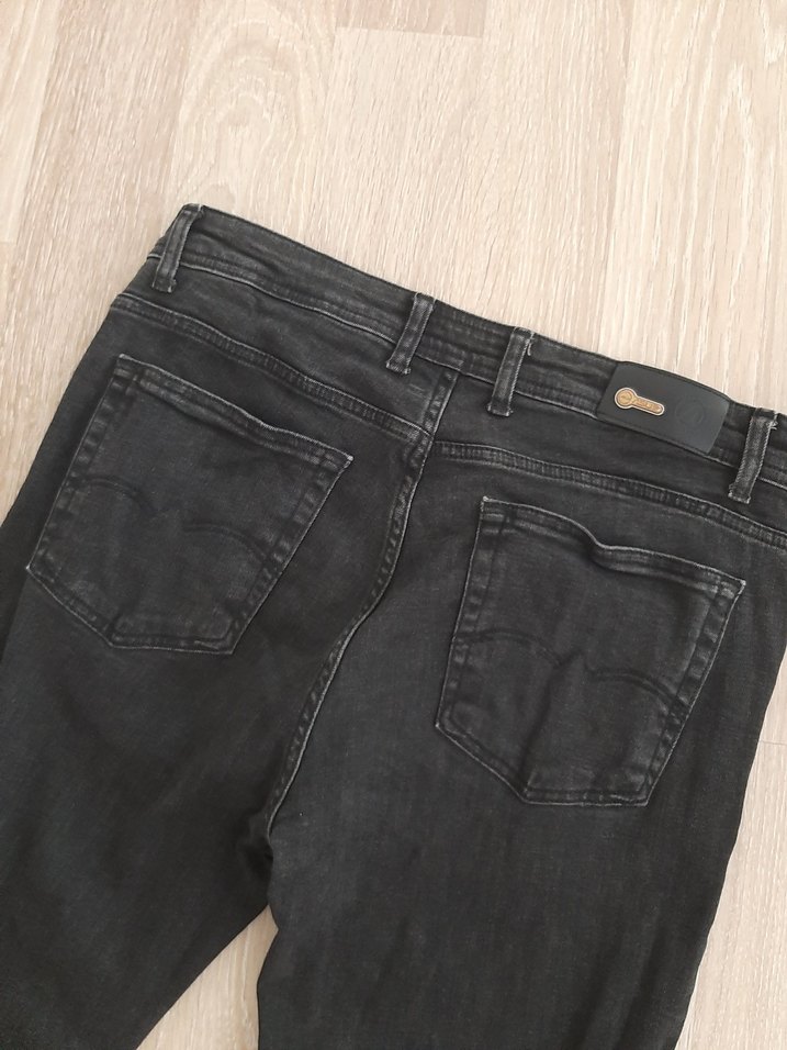 Erkek Siyah Denim Regular Fit Jeans - Görsel 2