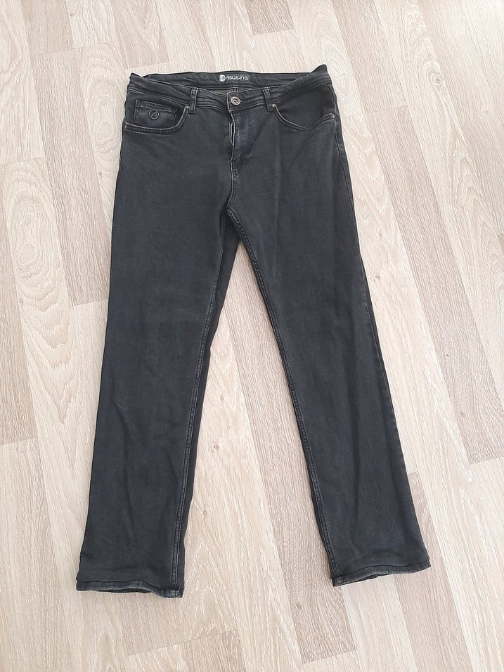 Erkek Siyah Denim Regular Fit Jeans - Görsel 3