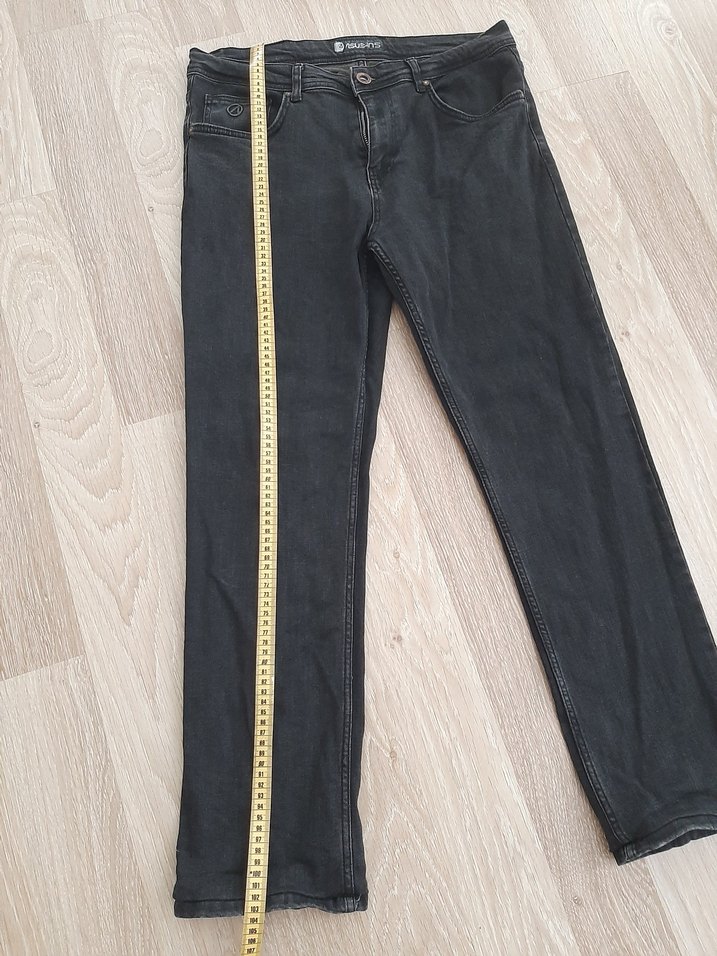 Erkek Siyah Denim Regular Fit Jeans - Görsel 5
