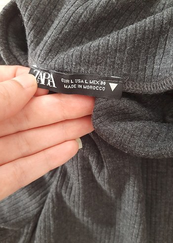 Gri Yüksek Yakalı Uzun Kadın Elbise - Görsel 3