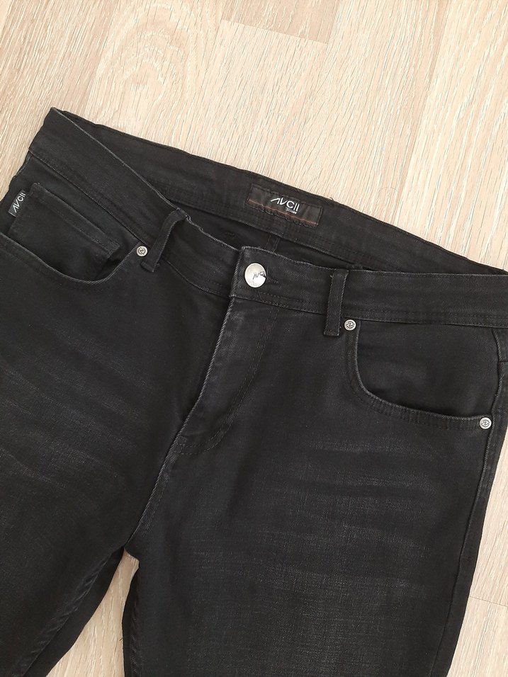 Erkek Siyah Regular Fit Denim Jean - Görsel 2