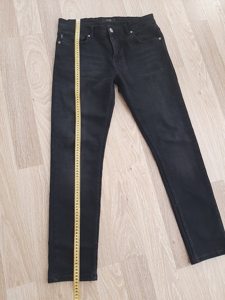 Erkek Siyah Regular Fit Denim Jean - Görsel 5