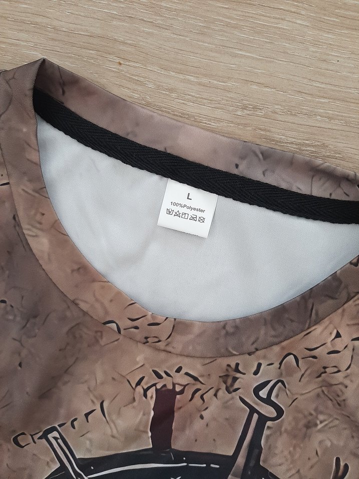 Bohem Tarzı Baskılı Erkek Tişört - Görsel 3