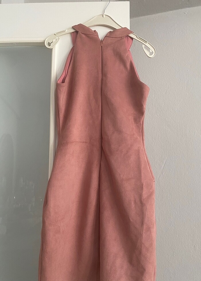 Mini pembe elbise - Görsel 3