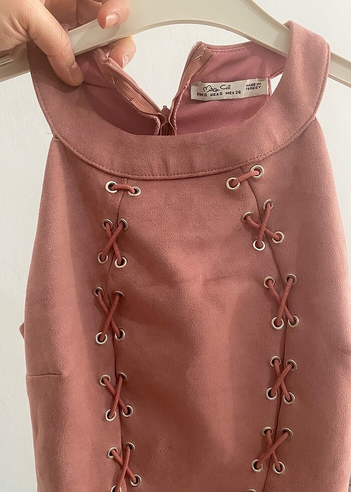 Mini pembe elbise - Görsel 2