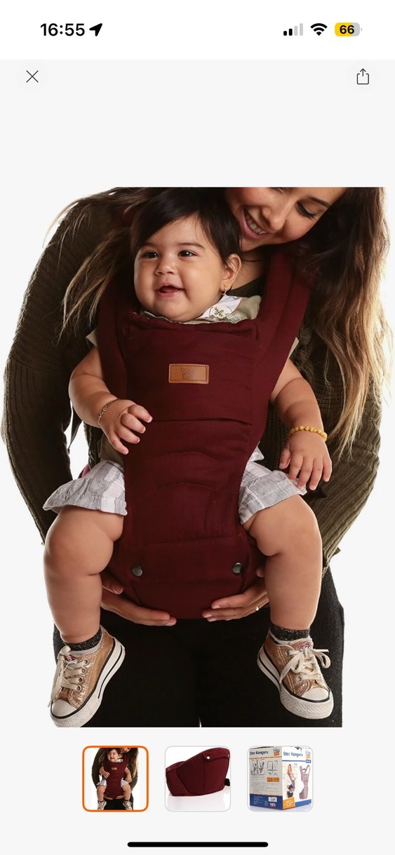 Baby plus Bordo Bebek Taşıyıcı Kanguru - Görsel 5