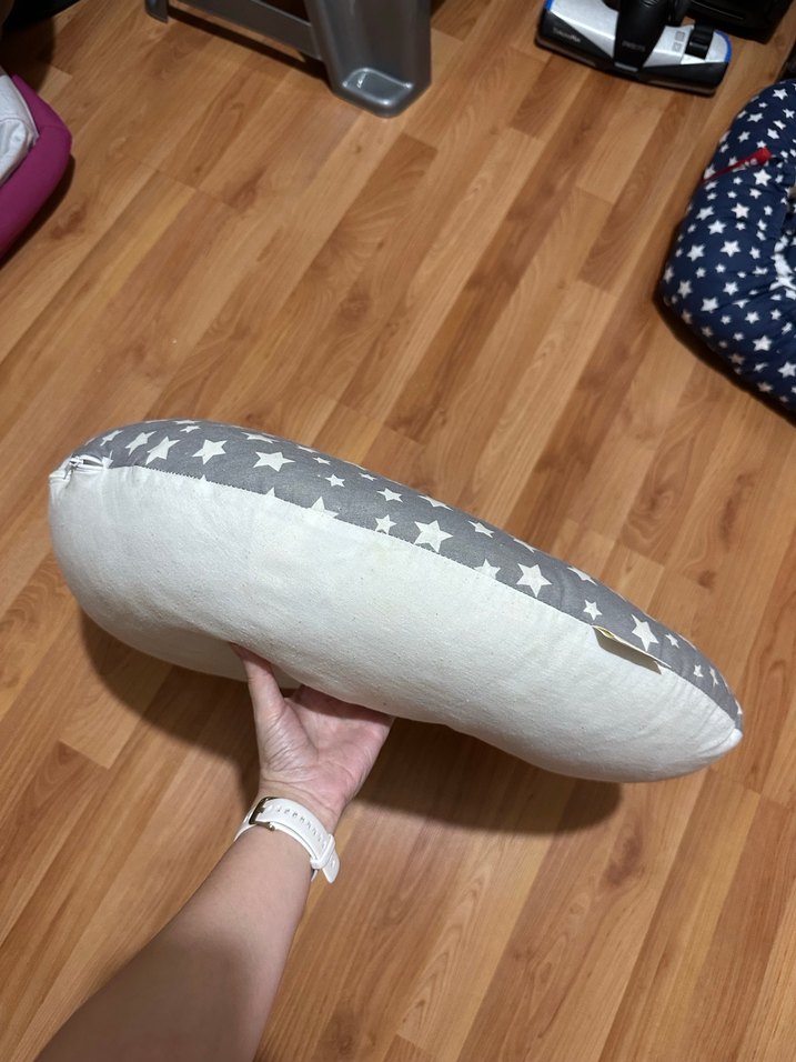 Desenli Gri Emzirme ve Hamile Yastığı - Görsel 2