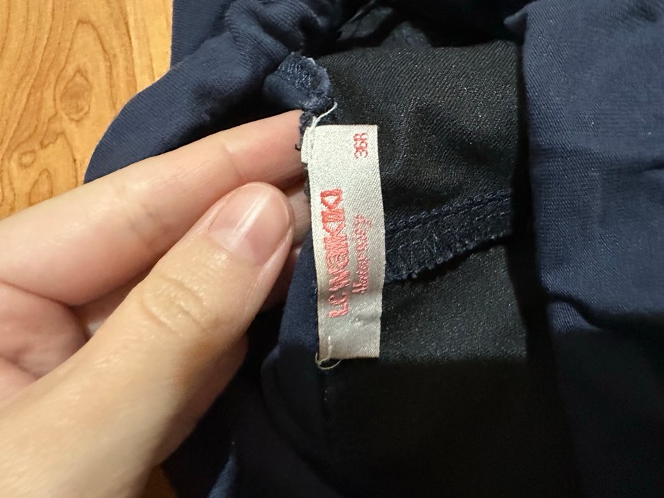 Koyu Mavi Hamile Midi Boy Dar Kesim Kot Pantolon - Görsel 2