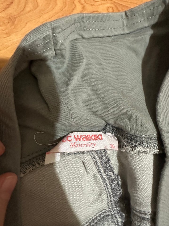 Gri Hamile Kot Pantolon - Görsel 2