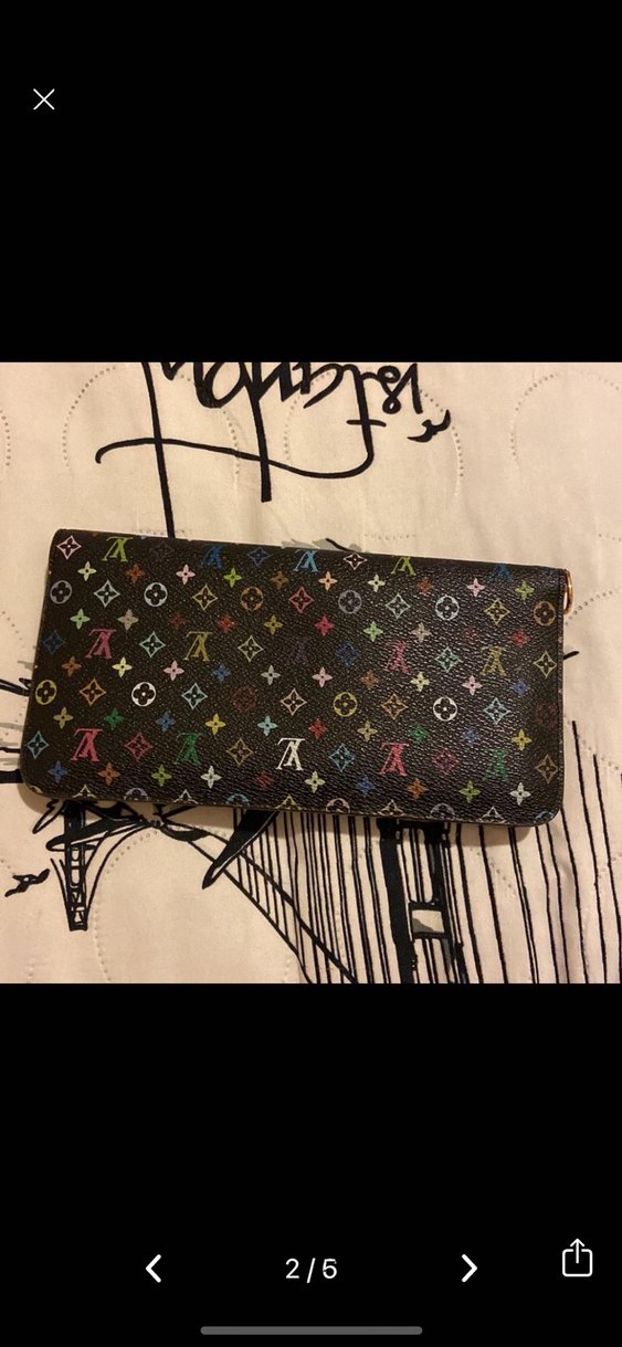Orijinal louis vuitton monogram multicolor cüzdan - Görsel 2