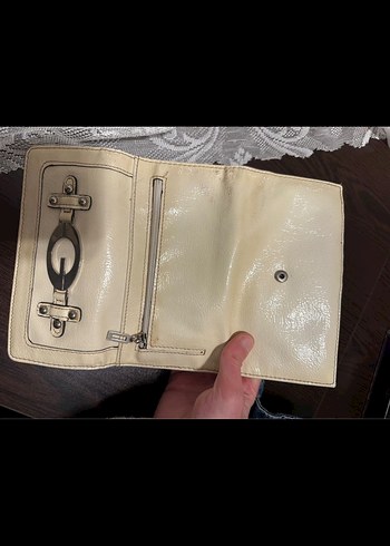 Guess cüzdan Klasik Bej Deri Tokalı Kadın Cüzdanı - Görsel 3