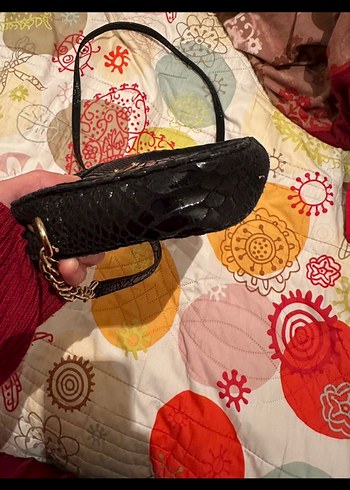 Michael kors Siyah Yılan Derisi Desenli Kadın Deri Çanta - Görsel 7