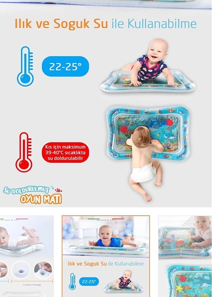 Elele Şişirilebilen Su Aktivite ve Oyun Matı Mavi - Görsel 4