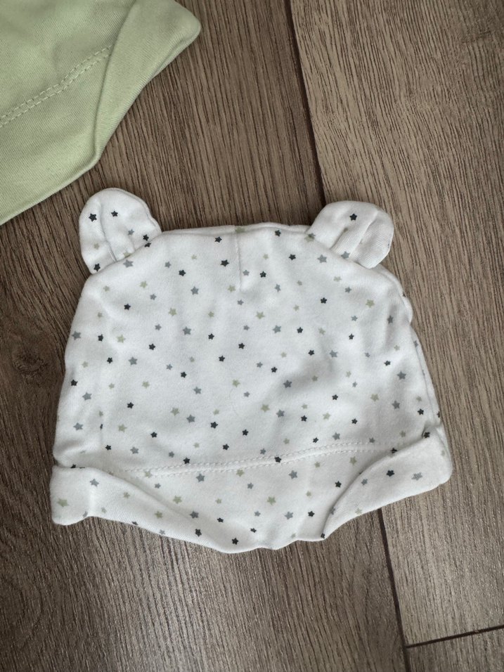 Hellobaby Kapüşonlu Bebek Şapkası Seti, Triko, Uzun Kollu - Görsel 2