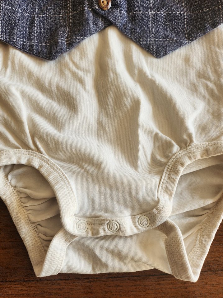 H&M Yelekli Düğmeli Bebek Body Zıbın - Görsel 3