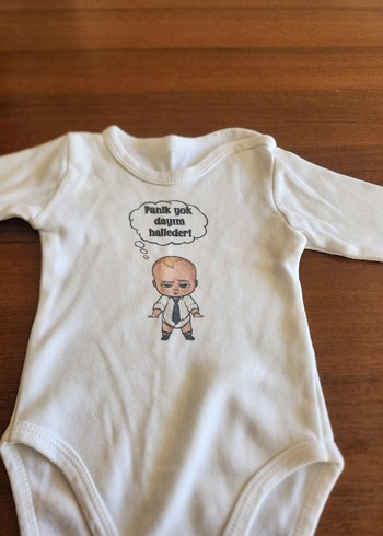 Beyaz Uzun Kollu Bebek Body Zıbın - Görsel 2