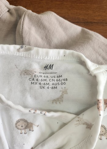H&M Bebek Uzun Kollu Anvelop Body Zıbın - Görsel 7
