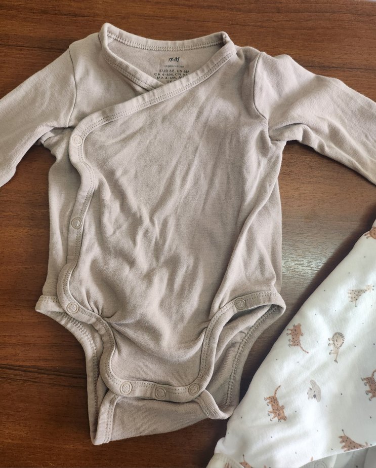 H&M Bebek Uzun Kollu Anvelop Body Zıbın - Görsel 3