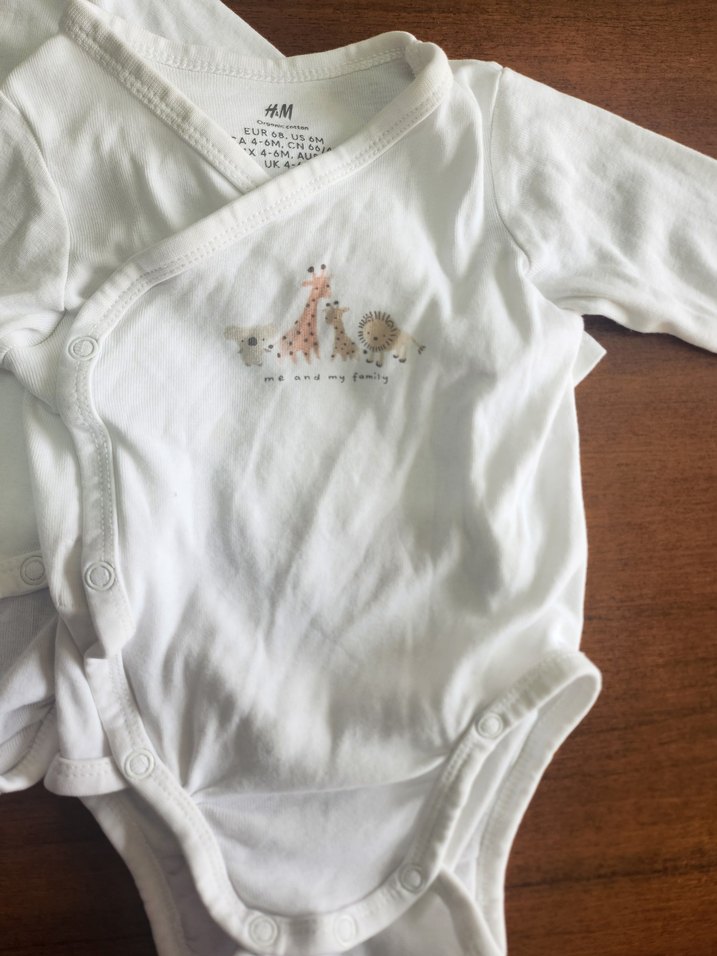 H&M Bebek Uzun Kollu Anvelop Body Zıbın - Görsel 4