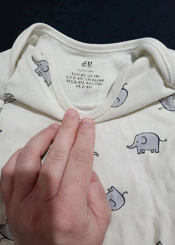 H&M Uzun Kollu Bebek Body Zıbın - Görsel 5