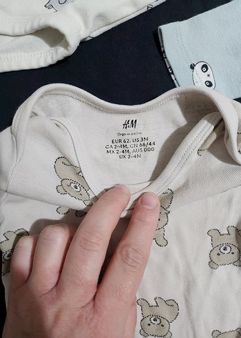 H&M Uzun Kollu Bebek Body Zıbın - Görsel 6