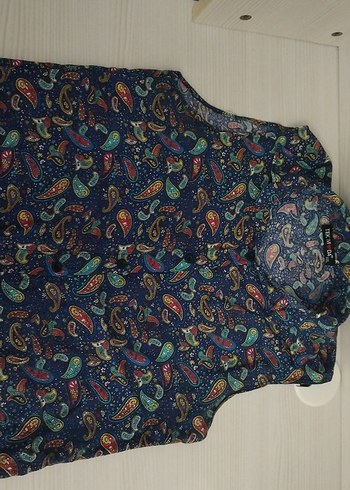 Desenli Bohem Kadın Kolsuz gomlek - Görsel 2