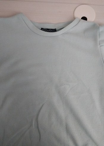 su yesili Kadın Kısa Kollu Tişört - Görsel 2