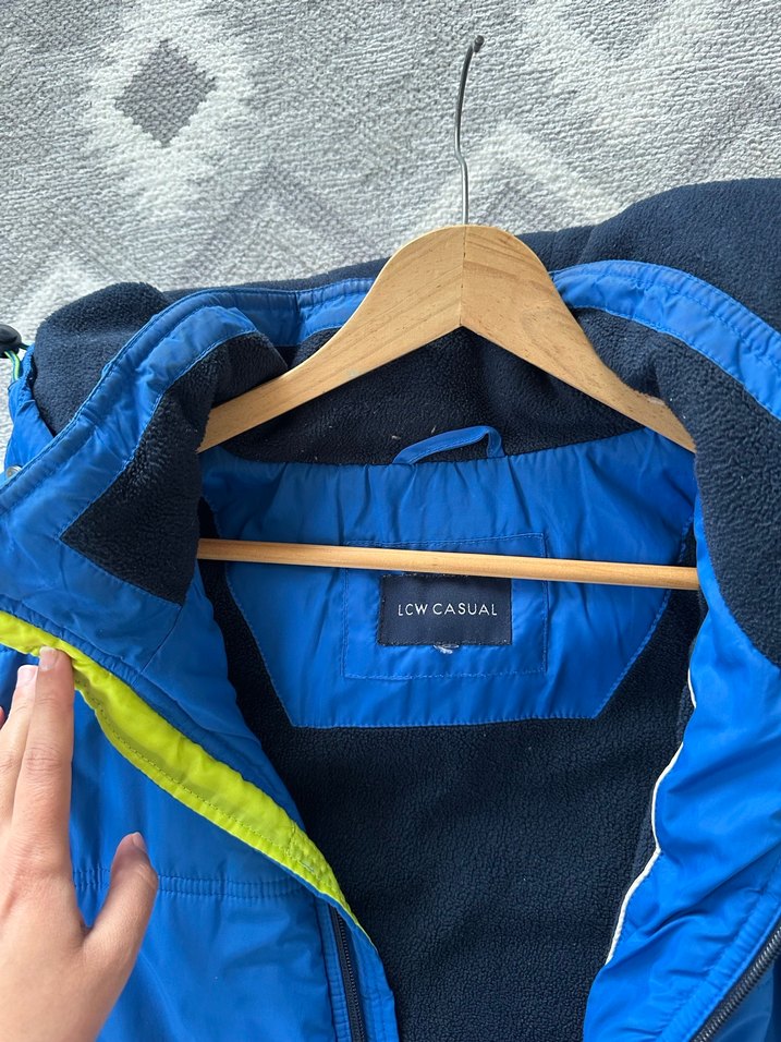 Erkek Mavi Kapüşonlu Kayak Ceketi - Görsel 4