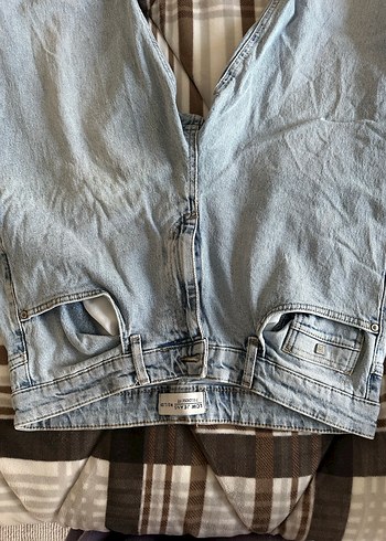 Gri erkek Rahat Kesim Midi Kot Pantolon - Görsel 4