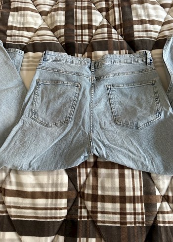 Gri erkek Rahat Kesim Midi Kot Pantolon - Görsel 3