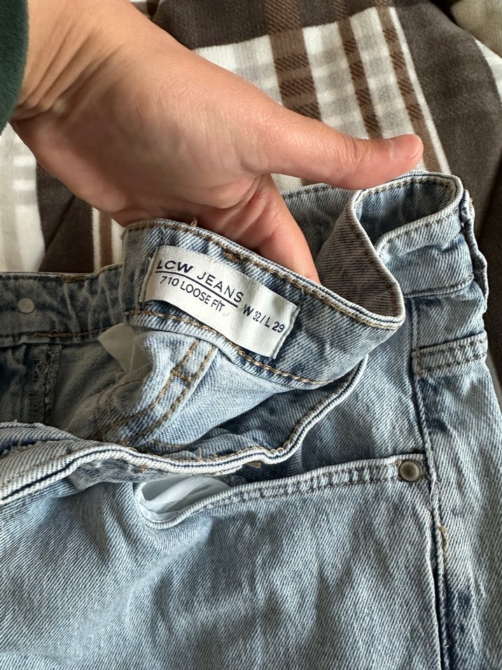 Gri erkek Rahat Kesim Midi Kot Pantolon - Görsel 2