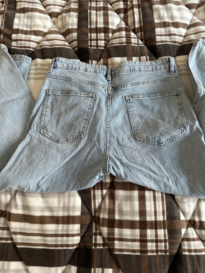 Gri erkek Rahat Kesim Midi Kot Pantolon - Görsel 3