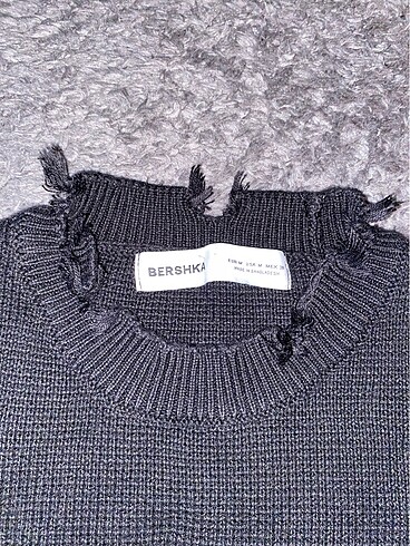 s/m Beden siyah Renk bershka crop kesim erkek kazak