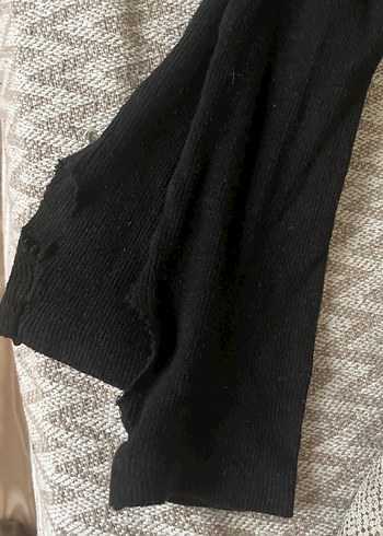 Fermuarlı Siyah Mini hırka - Görsel 5