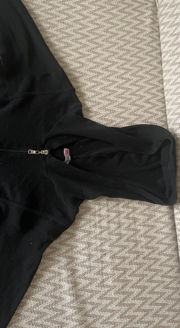 Fermuarlı Siyah Mini hırka - Görsel 4