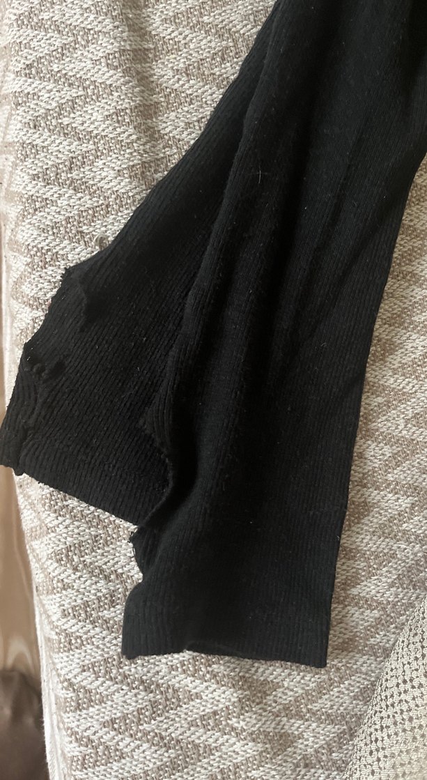 Fermuarlı Siyah Mini hırka - Görsel 5