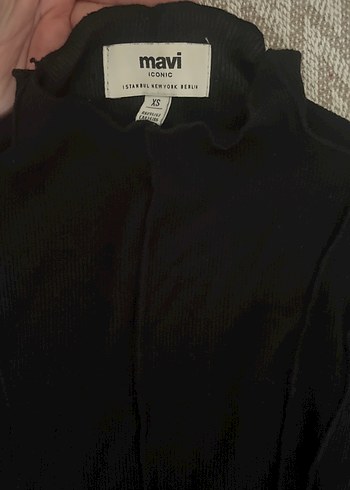 Siyah, Balıkçı Yaka, esnek siyah bluz - Görsel 5