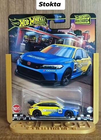 Hot Wheels Premium Mercedes 300 SEL+ Honda Civic 24' Type R +Por