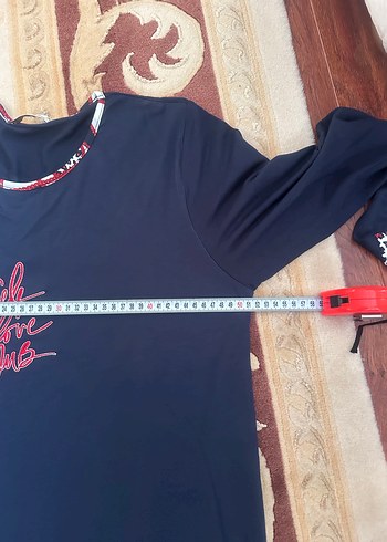 Kadın Lacivert Uzun Kollu Salaş Pijama Takımı - Görsel 7