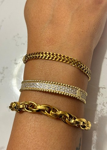 Yıldız Detaylı Altın Rengi Kadın El Zinciri - Görsel 18