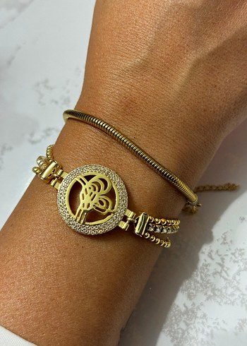 Yıldız Detaylı Altın Rengi Kadın El Zinciri - Görsel 15