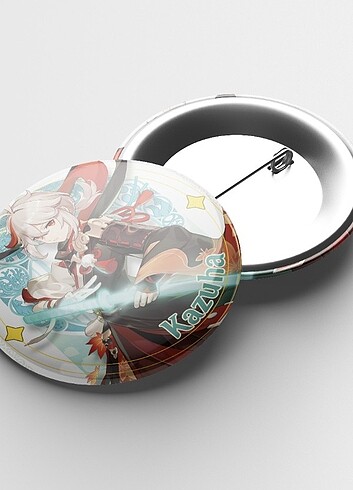 Kazuha Kaedehara, 55mm Mika Cam Kubbeli Anime Rozet