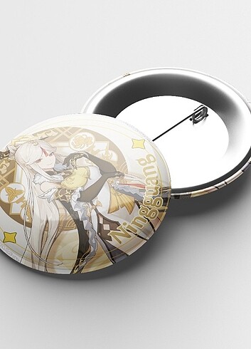 Ningguang, 55mm Mika Cam Kubbeli Anime Rozet