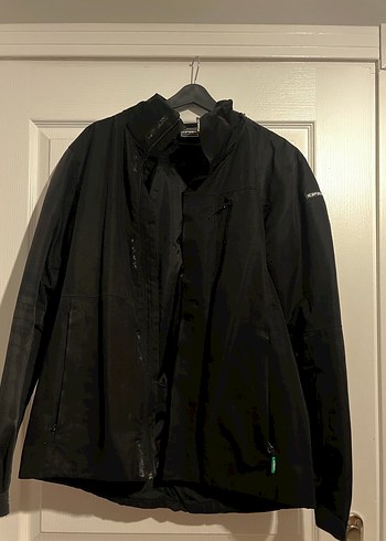 Erkek Siyah Midi Yağmurluk Yüksek Yakalı - Görsel 2