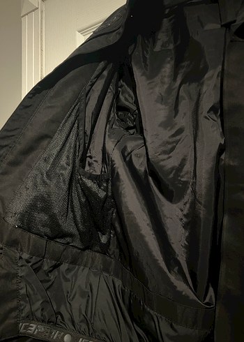 Erkek Siyah Midi Yağmurluk Yüksek Yakalı - Görsel 5